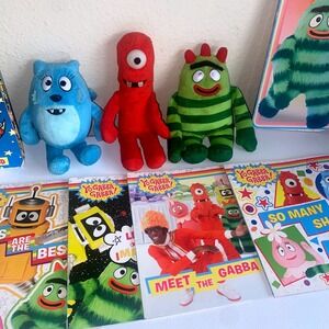 Yo Gabba Gabba Rare Plush Dolls Toys & Books Bundle Kids Collectible Set Toodee